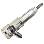 Manual rivet gun (pop rivet tool) with metal body and trigger handle for installing rivets on metalwork